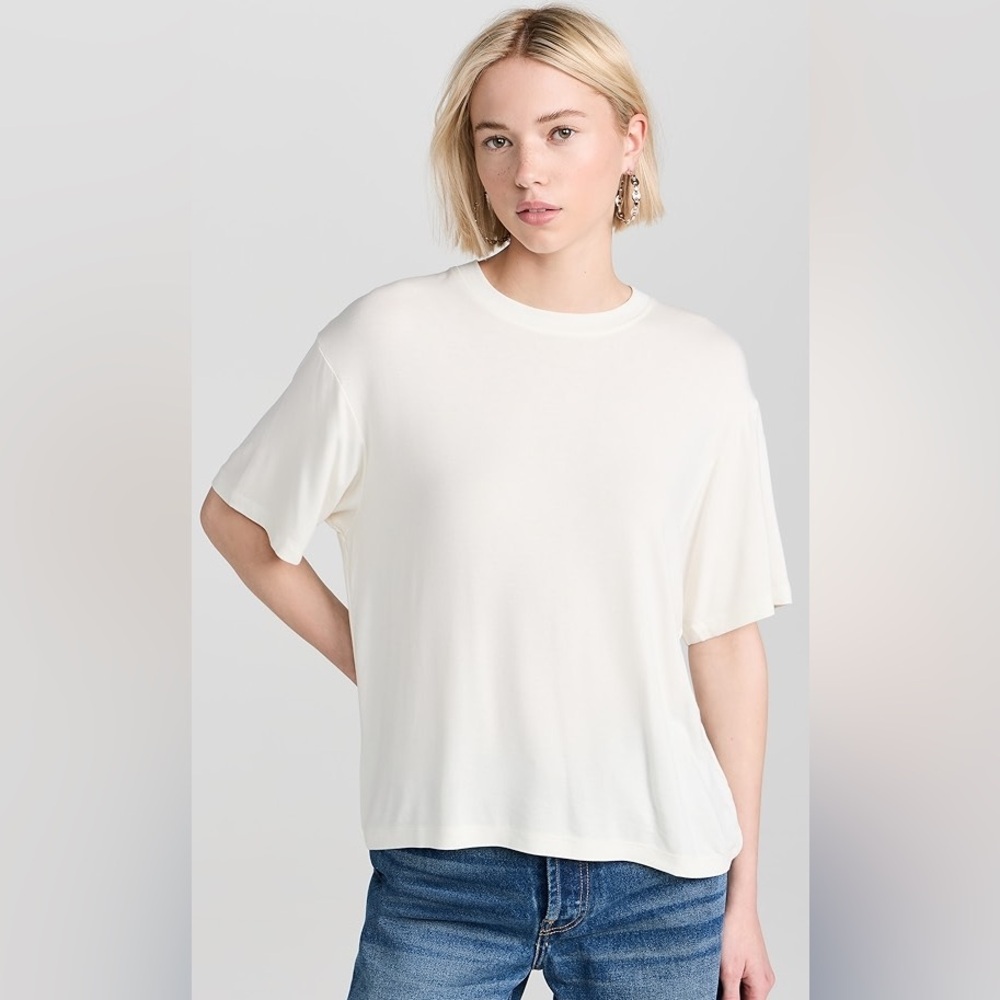 ATM Anthony Thomas Woman Melilla Viscose Blend Jersey Crew Neck Basic Tee